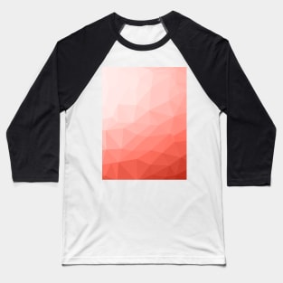 Living coral geometric mesh ombre pattern Baseball T-Shirt